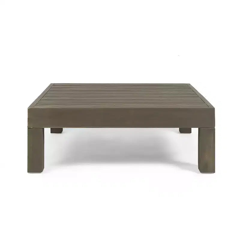 Christopher Knight Home Oana – Causeuse à bras gauche et table basse d’extérieur en bois d’acacia avec coussin