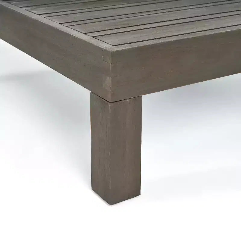 Christopher Knight Home Oana – Causeuse à bras gauche et table basse d’extérieur en bois d’acacia avec coussin