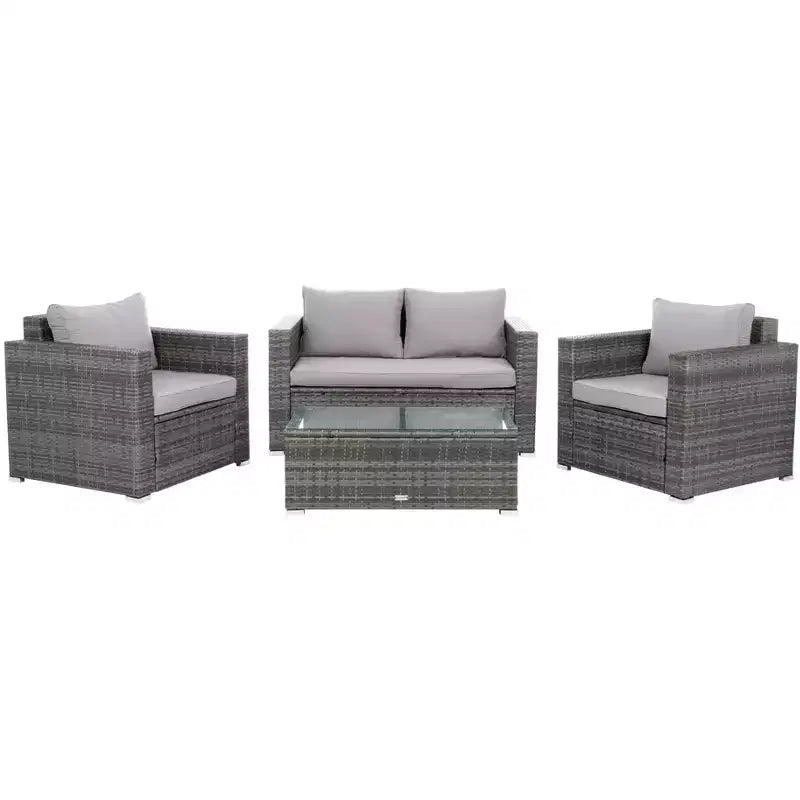 Ensemble de 4 meubles de salon Machie – Intérieur/Extérieur – PAT7508 – Safavieh