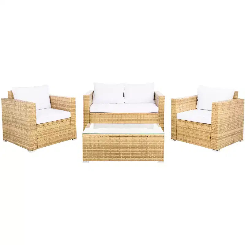 Ensemble de 4 meubles de salon Machie – Intérieur/Extérieur – PAT7508 – Safavieh