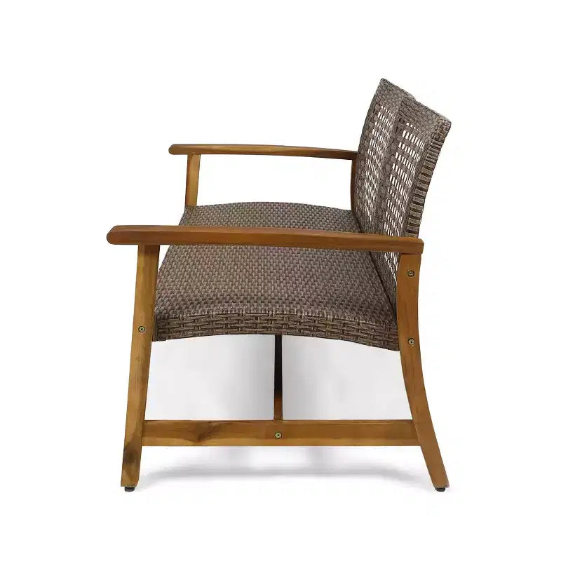 Christopher Knight Home Hampton Salon de jardin 10 places en bois d'acacia et osier avec canapé et causeuse