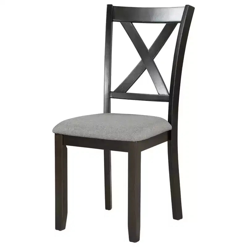 Ensemble de salle à manger 6 pièces de style ferme avec banc pour 6 personnes, table rectangulaire en bois et 4 chaises rembourrées