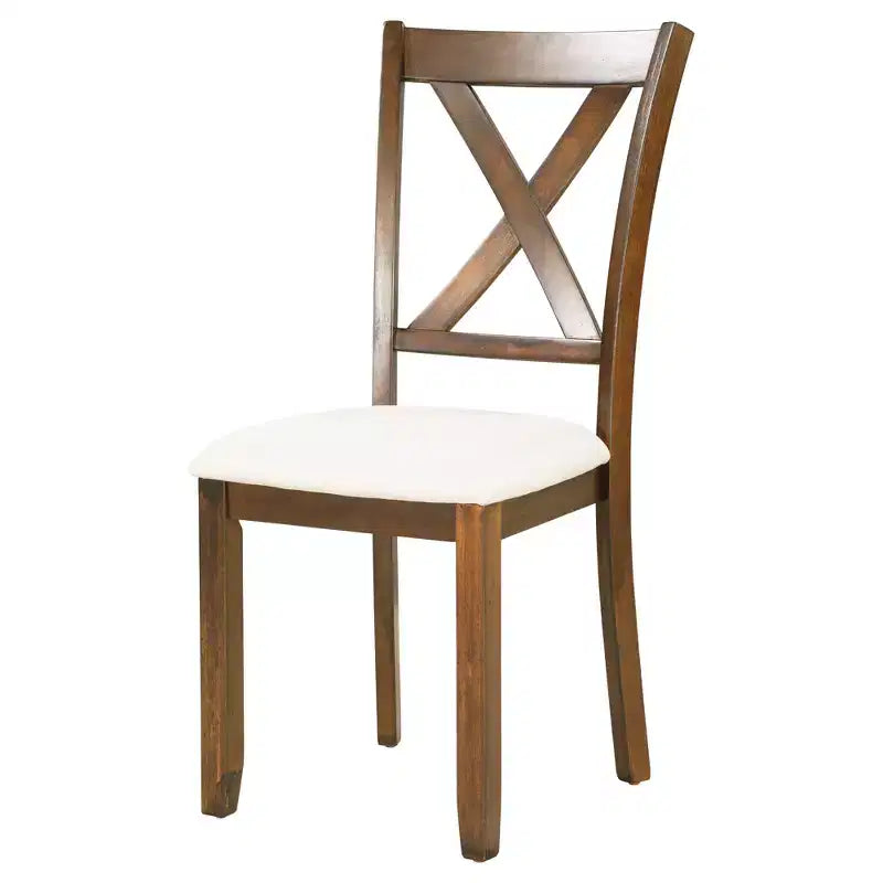 Ensemble de salle à manger 6 pièces de style ferme avec banc pour 6 personnes, table rectangulaire en bois et 4 chaises rembourrées