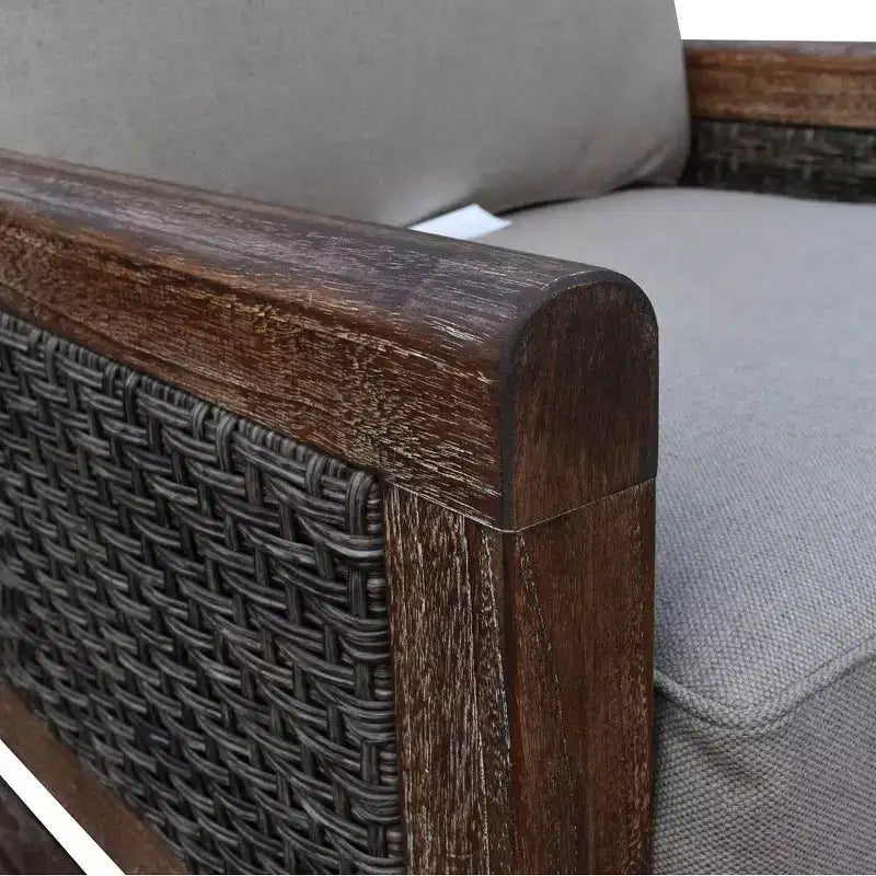 Courtyard Casual Bermuda FSC Teak Ensemble de 2 chaises club et repose-pieds comprend : une chaise club et un repose-pieds