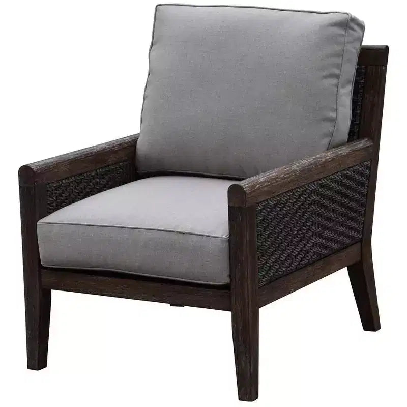 Courtyard Casual Bermuda FSC Teak Ensemble de 2 chaises club et repose-pieds comprend : une chaise club et un repose-pieds