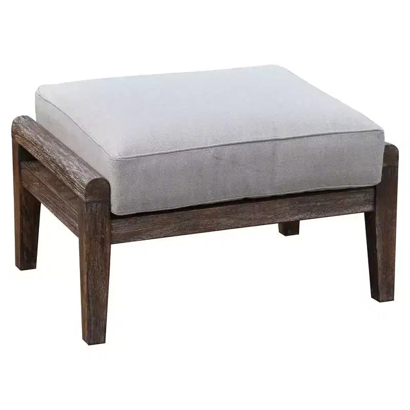 Courtyard Casual Bermuda FSC Teak Ensemble de 2 chaises club et repose-pieds comprend : une chaise club et un repose-pieds