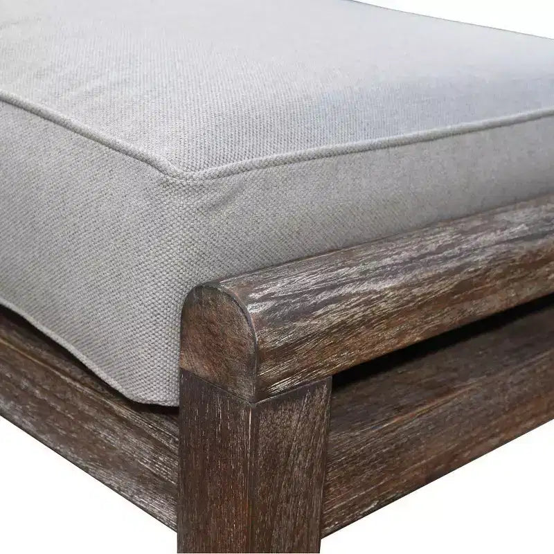 Courtyard Casual Bermuda FSC Teak Ensemble de 2 chaises club et repose-pieds comprend : une chaise club et un repose-pieds