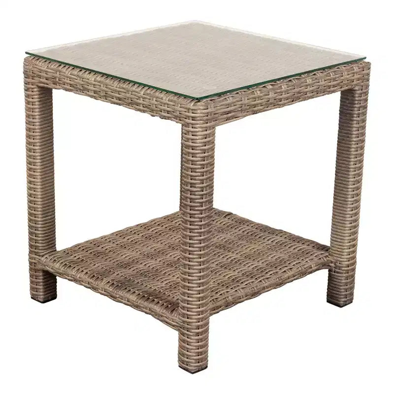 Ensemble de conversation 3 pièces Capri décontracté de Courtyard, comprenant : une table d'appoint et deux fauteuils de club.