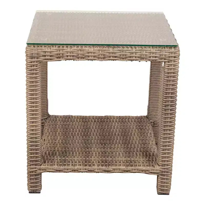Ensemble de conversation 3 pièces Capri décontracté de Courtyard, comprenant : une table d'appoint et deux fauteuils de club.