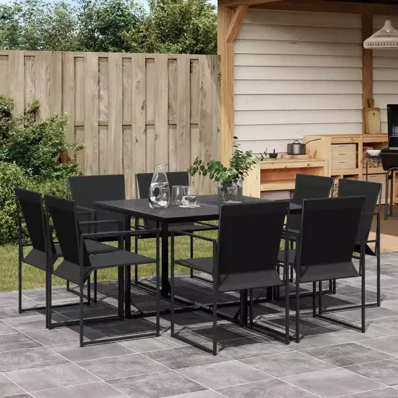 vidaXL Salon de Jardin Ensemble Table et Chaises Mobilier d'extérieur en textilène