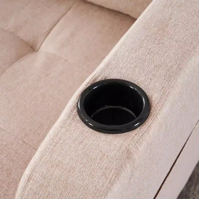 Ensemble fauteuil rembourré capitonné moderne et pouf de rangement GDFStudio Brooke