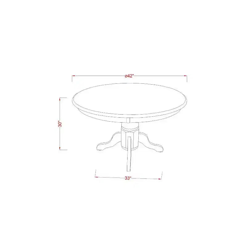 Ensemble de salle à manger rond 3 pièces - Table et chaises de cuisine, blanc - Meubles de salle à manger pour petits espaces