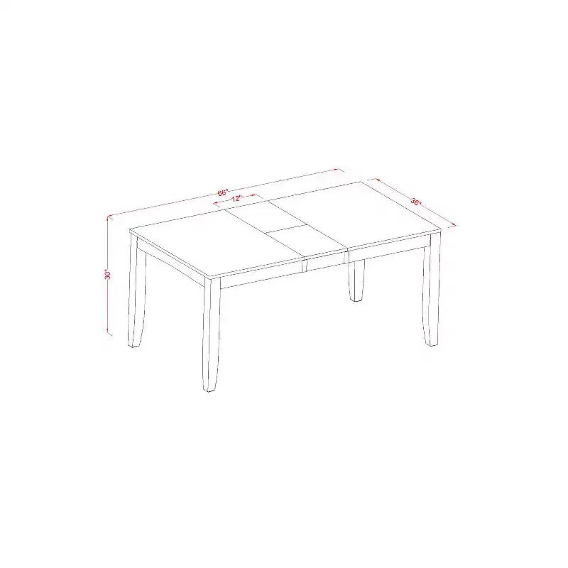 Ensemble de salle à manger rectangulaire - Ensemble table et chaises 7 pièces - Fini espresso - Table à rallonge - Chaises de salle à manger en bois