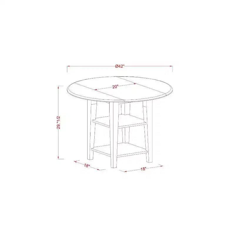 Ensemble table de salle à manger ronde 3 pièces (table 50-107 cm avec rallonges et 2 chaises) - Cuisine, salle à manger
