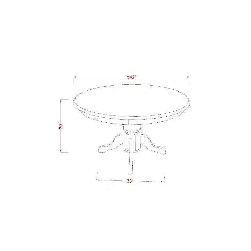 Ensemble de salle à manger rond 3 pièces - Table de 107 cm et 2 chaises - Ensemble de cuisine-dinette blanc lin