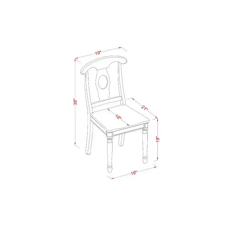 Ensemble de salle à manger rond 3 pièces - Table de 107 cm et 2 chaises - Ensemble de cuisine-dinette blanc lin