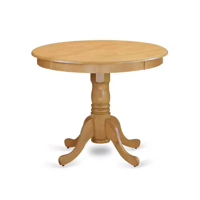 Ensemble Table et Chaises de Cuisine 3 Pièces - Table Ronde avec 2 Chaises d'Appoint - Finition Chêne