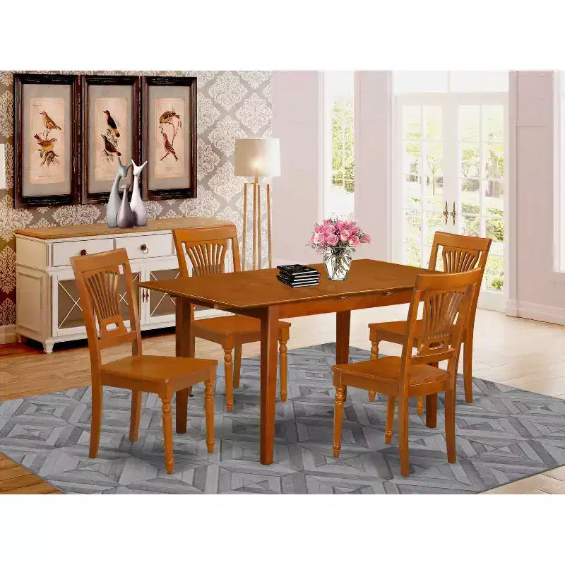 Ensemble de table de cuisine moderne 5 pièces - Table de salle à manger avec chaises - Adapté aux petits espaces