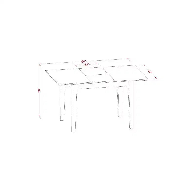 Ensemble de table de cuisine moderne 5 pièces - Table de salle à manger avec chaises - Adapté aux petits espaces
