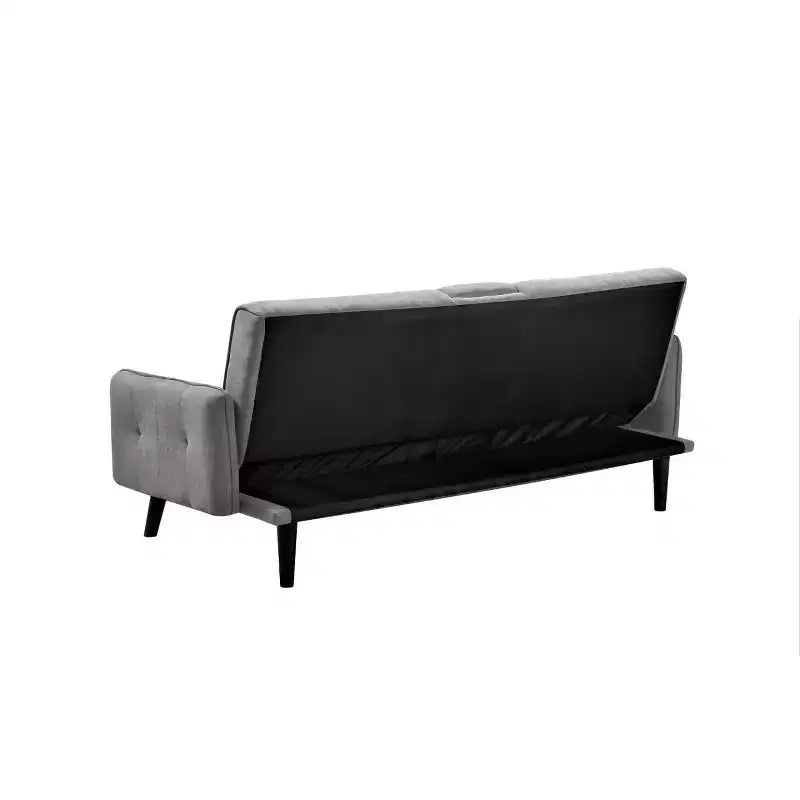 Canapé-lit convertible Homy Casa avec porte-gobelet et table rabattable, pour salon