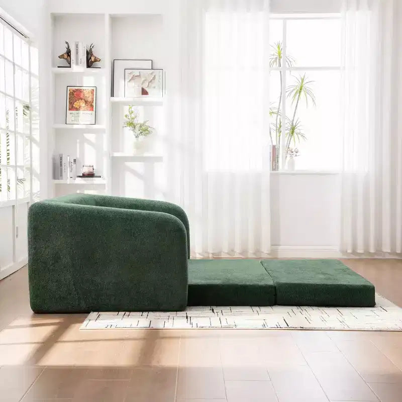 Canapé convertible 2 en 1 moderne avec oreillers, canapé-lit pliant en chenille pour salon ou chambre d'amis - Panipeachy