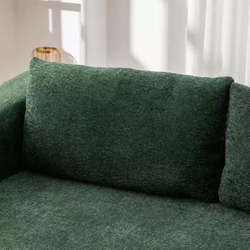 Canapé convertible 2 en 1 moderne avec oreillers, canapé-lit pliant en chenille pour salon ou chambre d'amis - Panipeachy