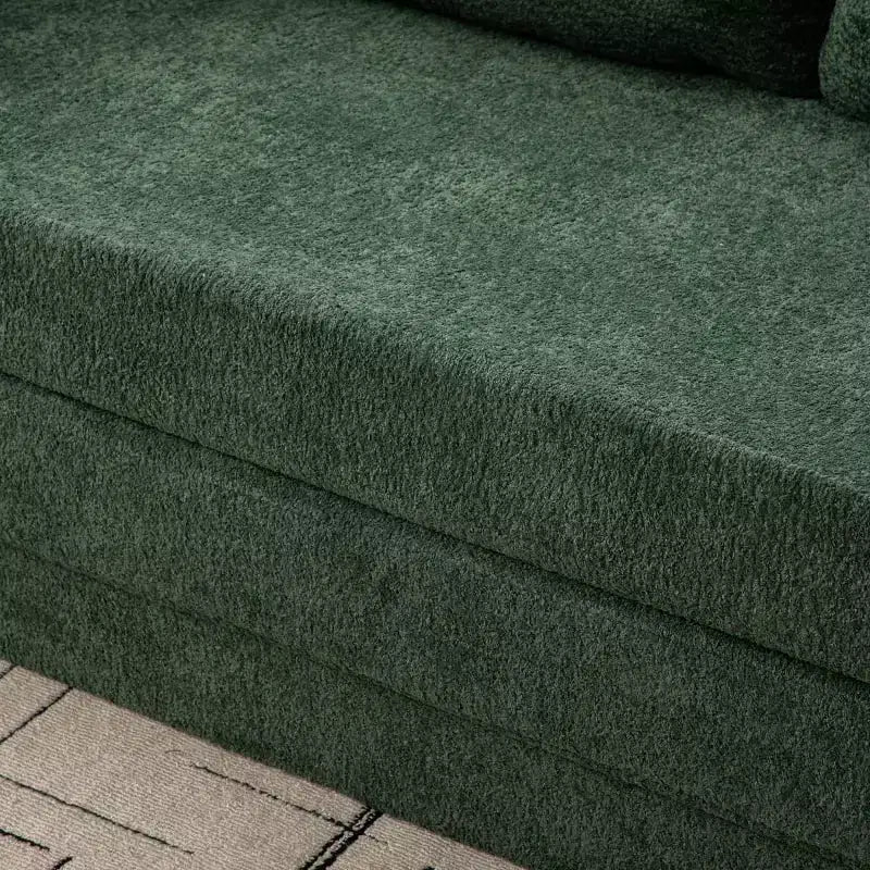 Canapé convertible 2 en 1 moderne avec oreillers, canapé-lit pliant en chenille pour salon ou chambre d'amis - Panipeachy