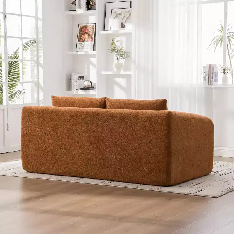 Canapé convertible 2 en 1 moderne avec oreillers, canapé-lit pliant en chenille pour salon ou chambre d'amis - Panipeachy