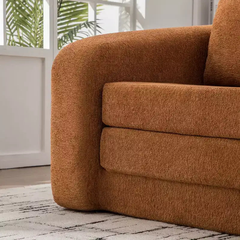 Canapé convertible 2 en 1 moderne avec oreillers, canapé-lit pliant en chenille pour salon ou chambre d'amis - Panipeachy
