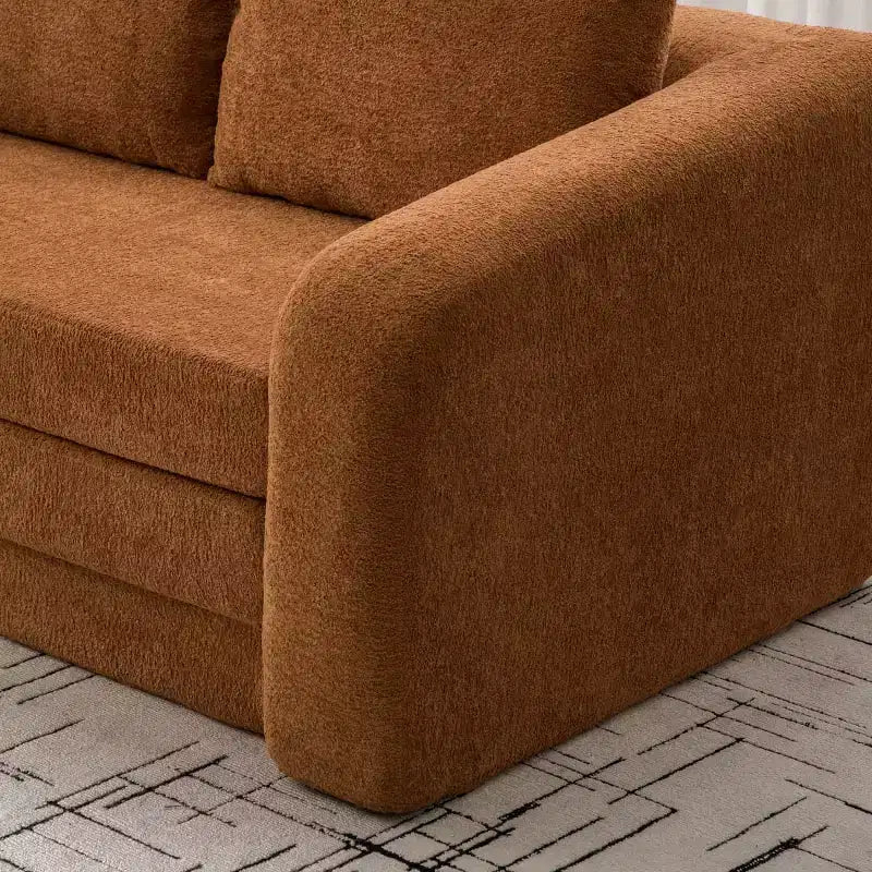 Canapé convertible 2 en 1 moderne avec oreillers, canapé-lit pliant en chenille pour salon ou chambre d'amis - Panipeachy