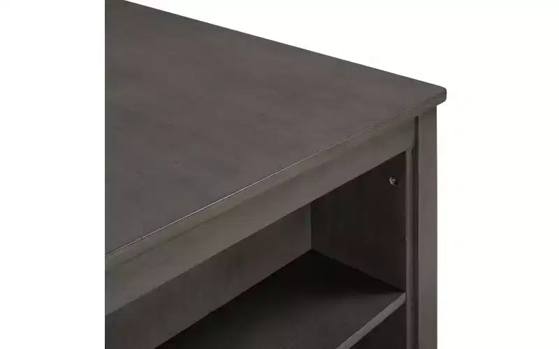 Ensemble de salle à manger à hauteur de comptoir pour 4 personnes, table de bar en bois avec étagère de rangement et 2 tabourets et 2 chaises pour petits espaces