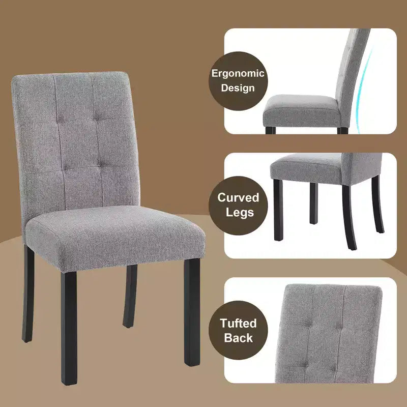 Ensemble de salle à manger moderne 6 pièces Griffin de GDFStudio avec table en faux marbre de 63 po, 4 chaises et 1 banc