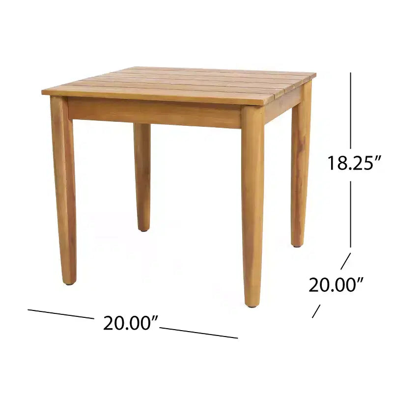 Christopher Knight Home Minh, ensemble de 3 chaises de patio pivotantes modernes en acacia avec design en corde et table à lattes