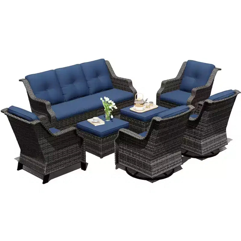 Ensemble de sièges modulaires d'extérieur haut de gamme UPTIOT avec canapé de salon et chaises