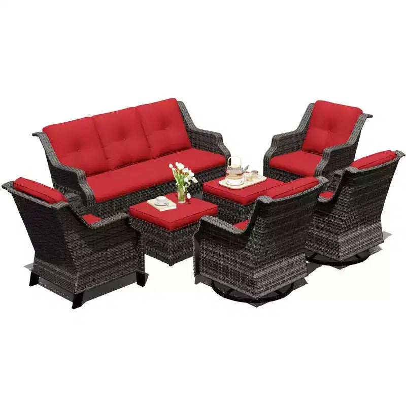 Ensemble de sièges modulaires d'extérieur haut de gamme UPTIOT avec canapé de salon et chaises