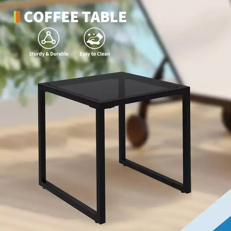 Ensemble de 3 pièces pour petit patio avec table d'appoint – Chaises longues réglables et roulettes pour piscine, terrasse et jardin