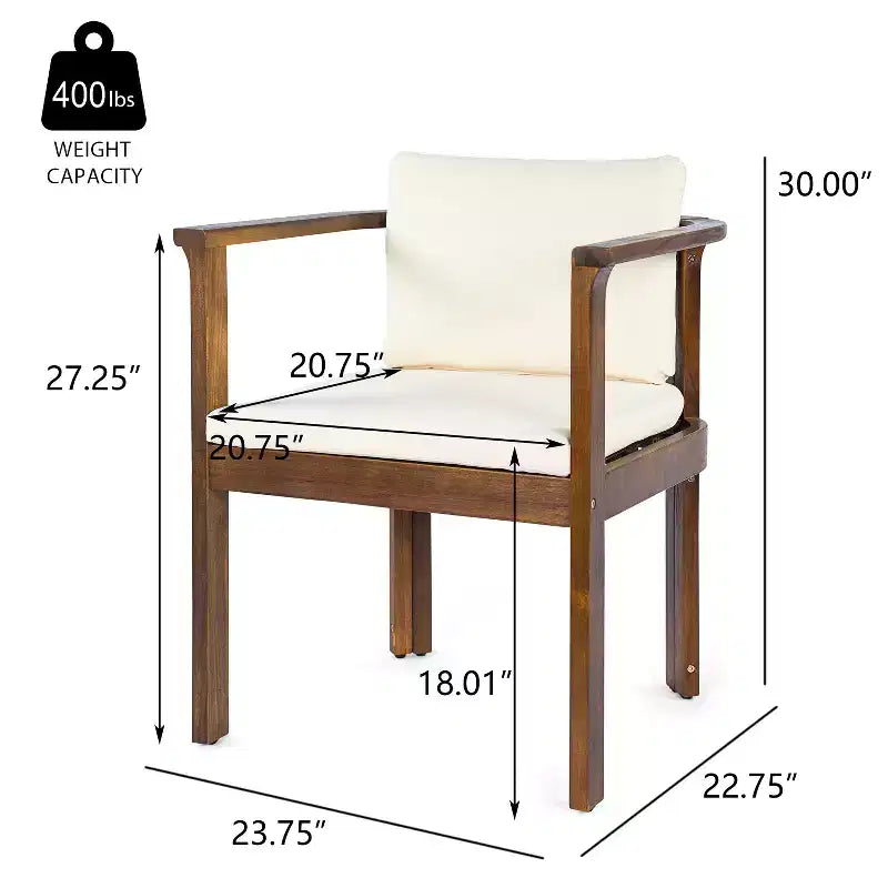 Christopher Knight Home Merlin Ensemble de salle à manger d'extérieur extensible rustique 7 pièces en bois d'acacia avec chaises de salle à manger rembourrées