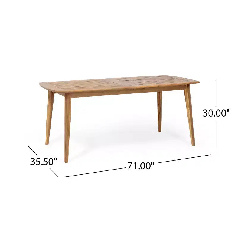 Christopher Knight Home Merlin Ensemble de salle à manger d'extérieur extensible rustique 7 pièces en bois d'acacia avec chaises de salle à manger rembourrées