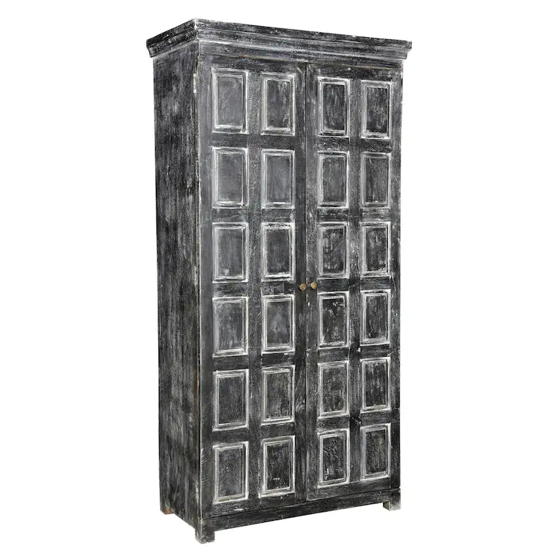 72 Dark Gray Solid Wood Pantry Or Storage Closet - 36' X '72' X '18