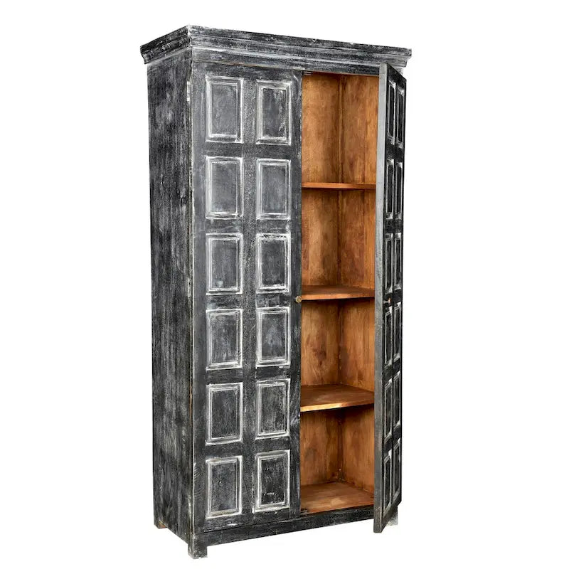 72 Dark Gray Solid Wood Pantry Or Storage Closet - 36' X '72' X '18