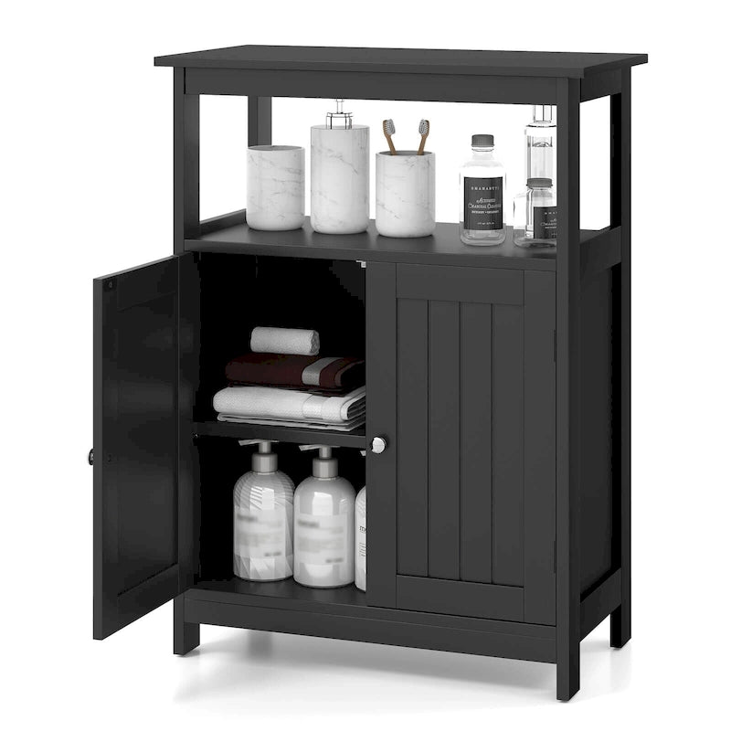 Bathroom Floor Cabinet Freestanding Storage Organizer with 2 - See Details