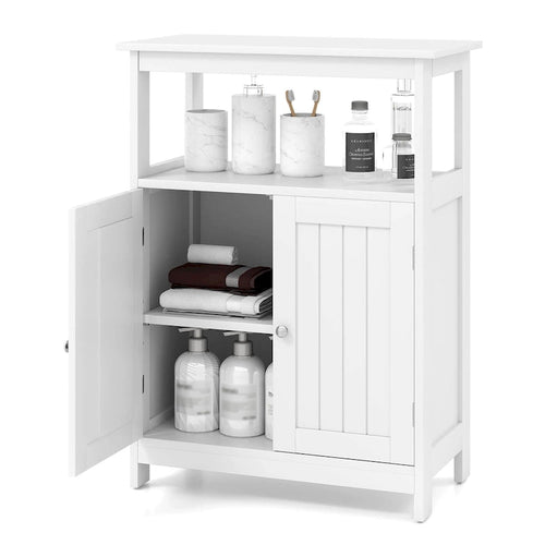 Meuble bas de salle de bain autoportant avec 2 tiroirs de rangement – Voir les détails