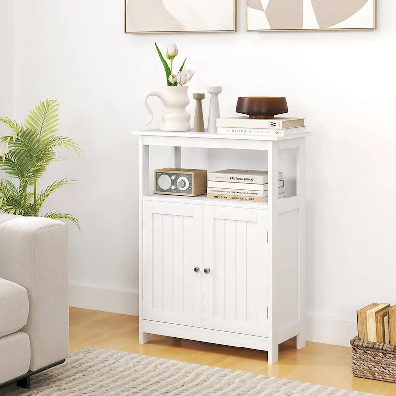 Bathroom Floor Cabinet Freestanding Storage Organizer with 2 - See Details