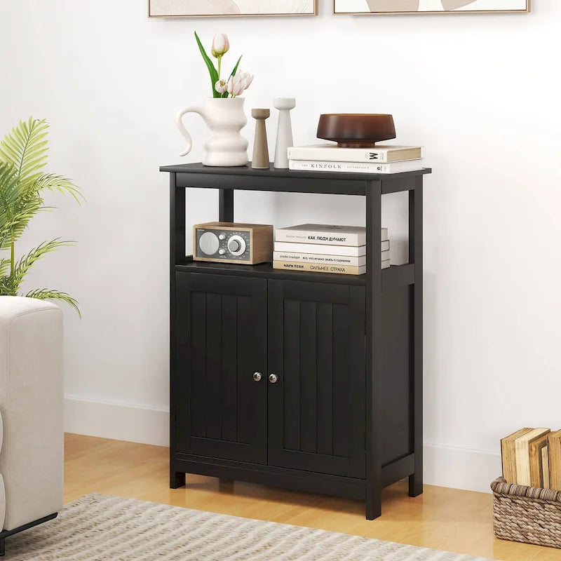 Bathroom Floor Cabinet Freestanding Storage Organizer with 2 - See Details