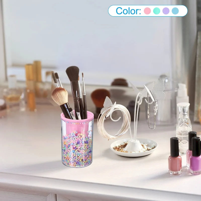Pencil Holder Acrylic Makeup Brush Holder Cup Storage Stationery Caddy