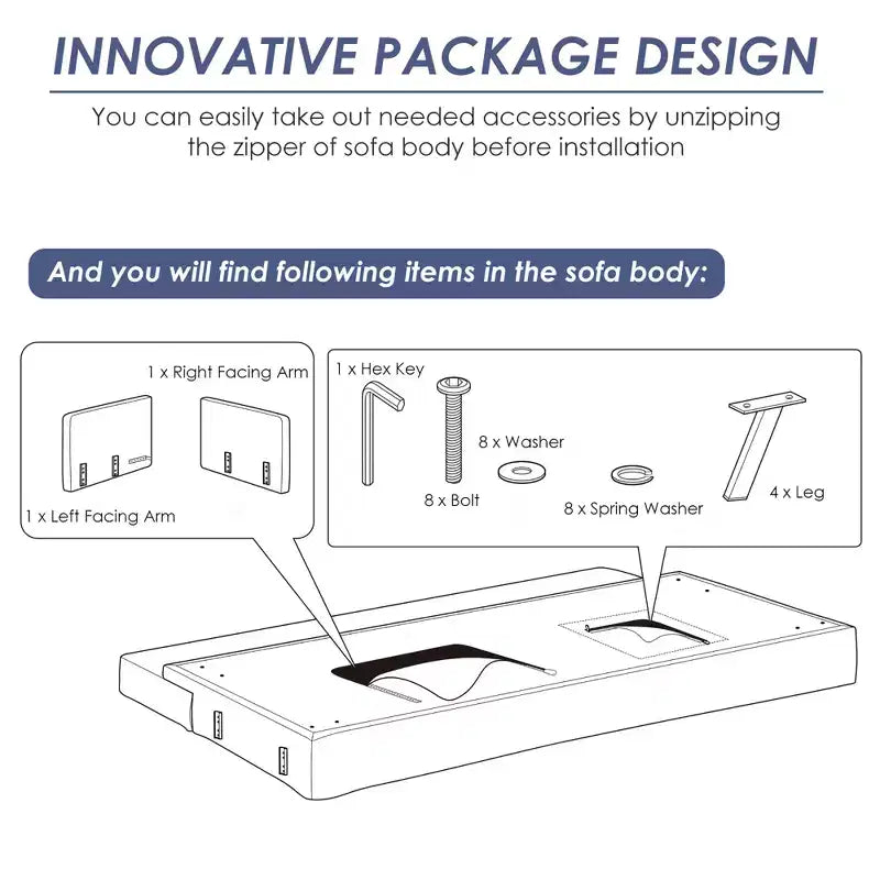 Costway Canapé-Lit Futon Convertible Pliant Inclinable avec Ports USB et Multiprise Gris/Bleu