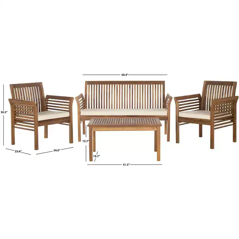 Ensemble de patio 4 pièces Carson - Intérieur/Extérieur - PAT7005 - Safavieh