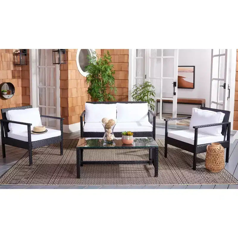 Garnen, ensemble de salon 4 pièces – intérieur/extérieur – PAT7714 – Safavieh