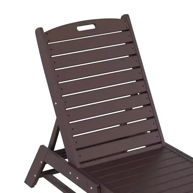 WestinTrends Ensemble de 2 chaises longues de patio en polythène avec table d'appoint