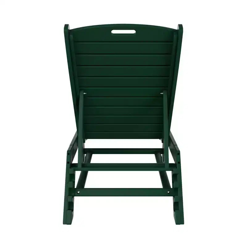 WestinTrends Ensemble de 2 chaises longues de patio en polythène avec table d'appoint